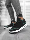 Adidasi barbati casual, negru cu verde 5919
